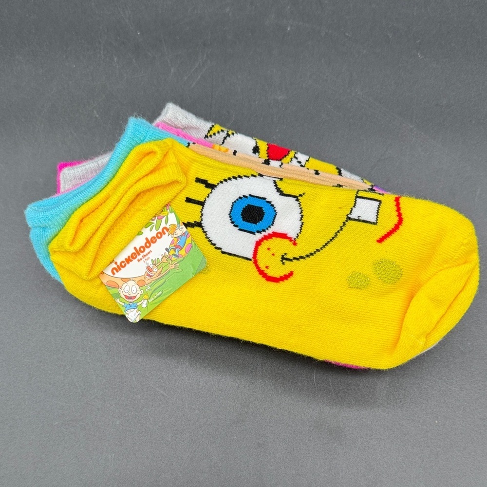 Nickelodeon SpongeBob Yellow and Blue Socks NEW